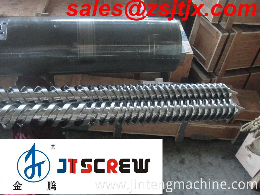 71mm twin screw barrel for PVC pipe/profile extruder